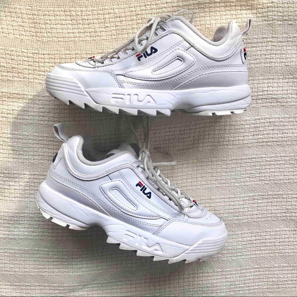 Fila Disruptor II Chunky White Dad Sneakers - Picture 1 of 8